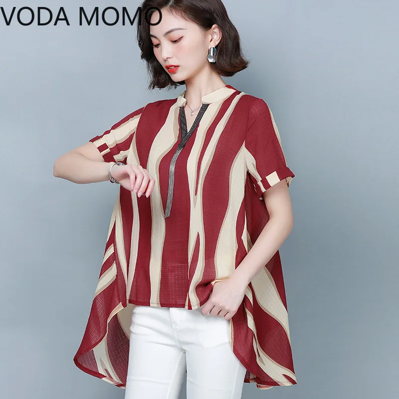 Harajuku striped Womens Shirt Vintage Elegant Blouse Women Spring 2020 short Sleeve Female Clothes Loose Shirt Plus size xxxl
Harajuku striped Womens Shirt Vintage Elegant Blouse Women Spring 2020 short Sleeve Female Clothes Loose Shirt Plus size xxxl