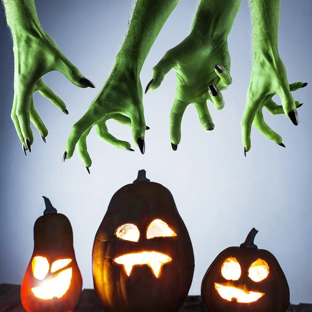 Фото 3D ужас съемный Хэллоуин 5 рук стены Стикеры игрушки росписи декоротивная