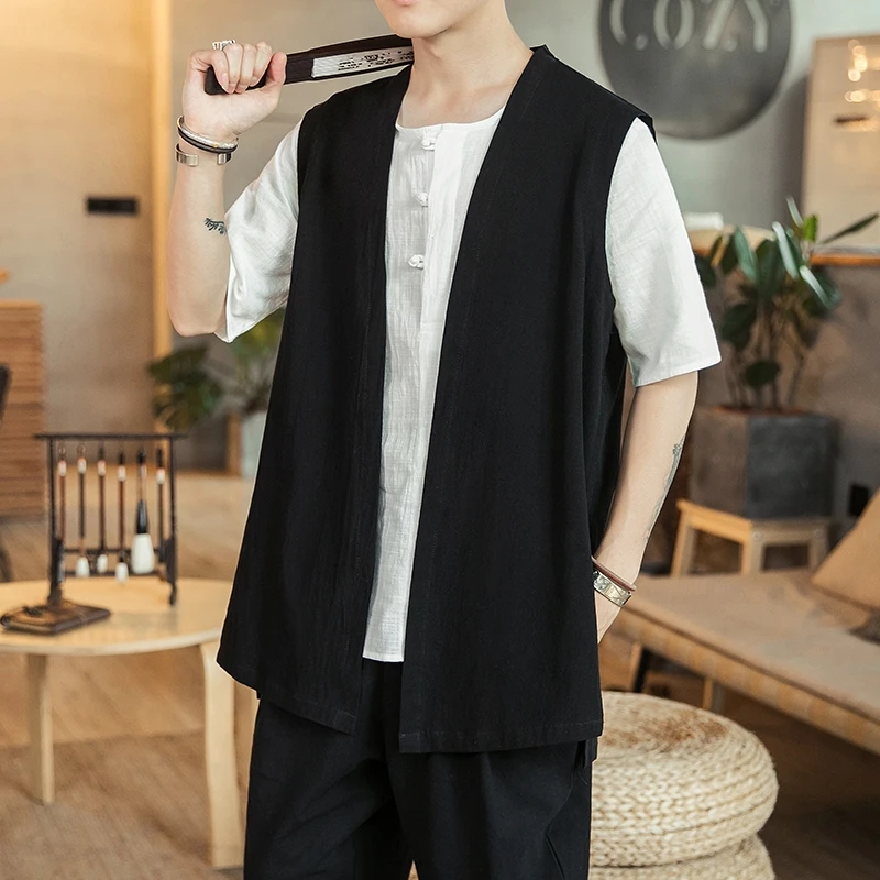 Traditional Chinese Clothing For Men 2021 Linen Shirts Men Clothing Chinese Style Streetwear Black Shirt Kung Fu Clothes Vest
Traditional Chinese Clothing For Men 2021 Linen Shirts Men Clothing Chinese Style Streetwear Black Shirt Kung Fu Clothes Vest