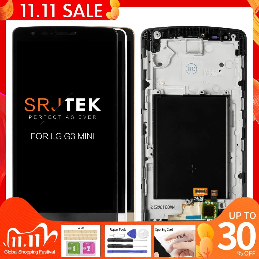 5 0 "Оригинальный ЖК дисплей для LG G3S сенсорный экран дигитайзер с рамкой Замена