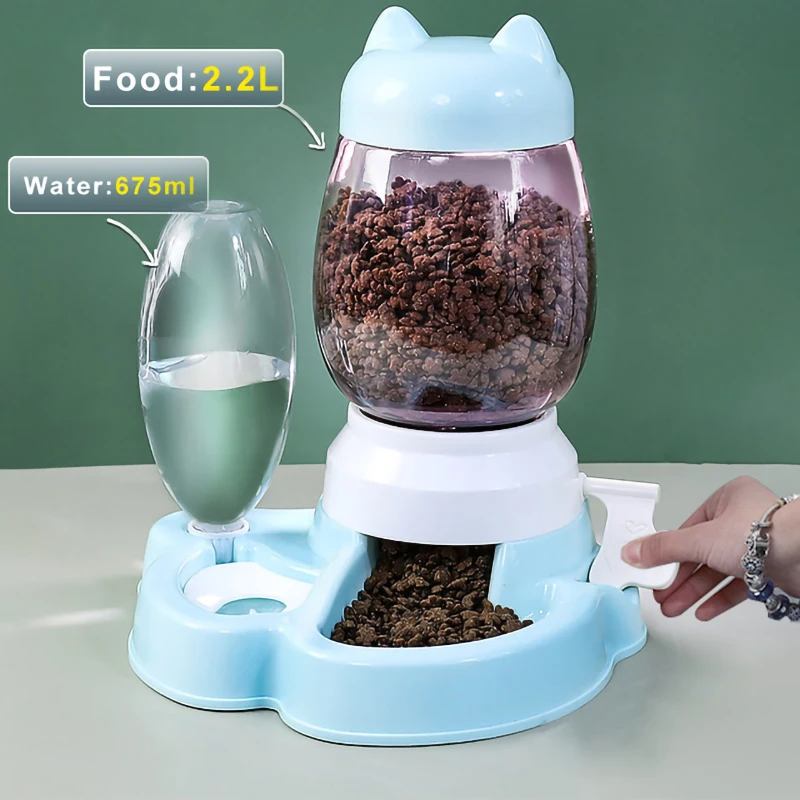 2.2L Pet Water Dispenser Cat Automatic Feeder Plastic Dog Water Bottle Food Water Pet Feeding Bowl Drinking Feeder Device
2.2L Pet Water Dispenser Cat Automatic Feeder Plastic Dog Water Bottle Food Water Pet Feeding Bowl Drinking Feeder Device