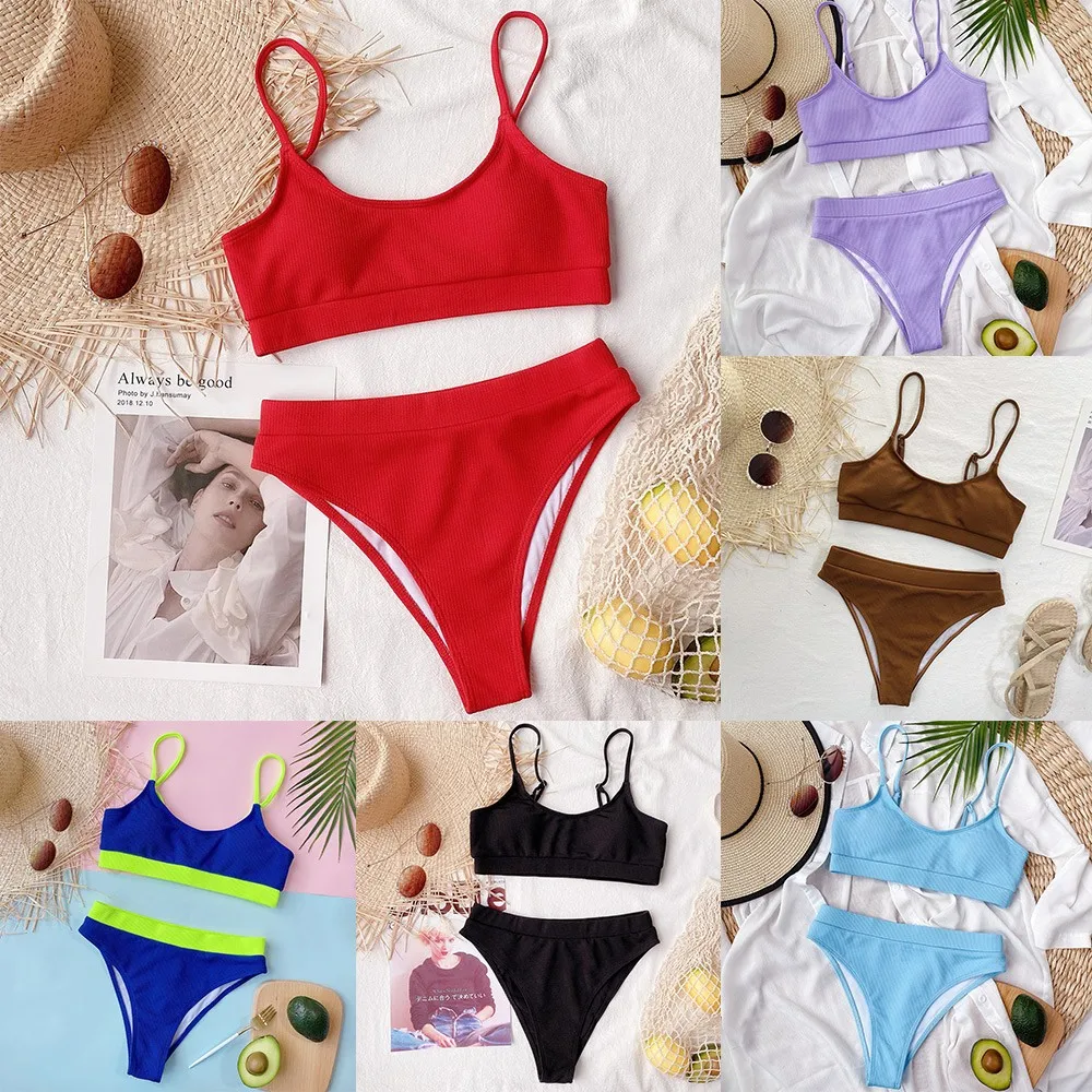 Sexy Bikinis Solid Push Up Bikini Padded Bra Straps High Waisted Swimsuit Female Swimwear Women's Biquini Beachwear
Sexy Bikinis Solid Push Up Bikini Padded Bra Straps High Waisted Swimsuit Female Swimwear Women's Biquini Beachwear