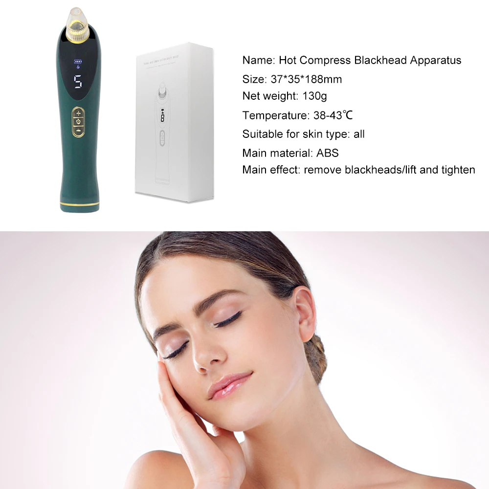 Facial Blackhead Remover ElectricBlack Point Vacuum Cleaner Tool Black Spots Pore Cleaner Machine Skin Care Removedor De Cravo
Facial Blackhead Remover ElectricBlack Point Vacuum Cleaner Tool Black Spots Pore Cleaner Machine Skin Care Removedor De Cravo