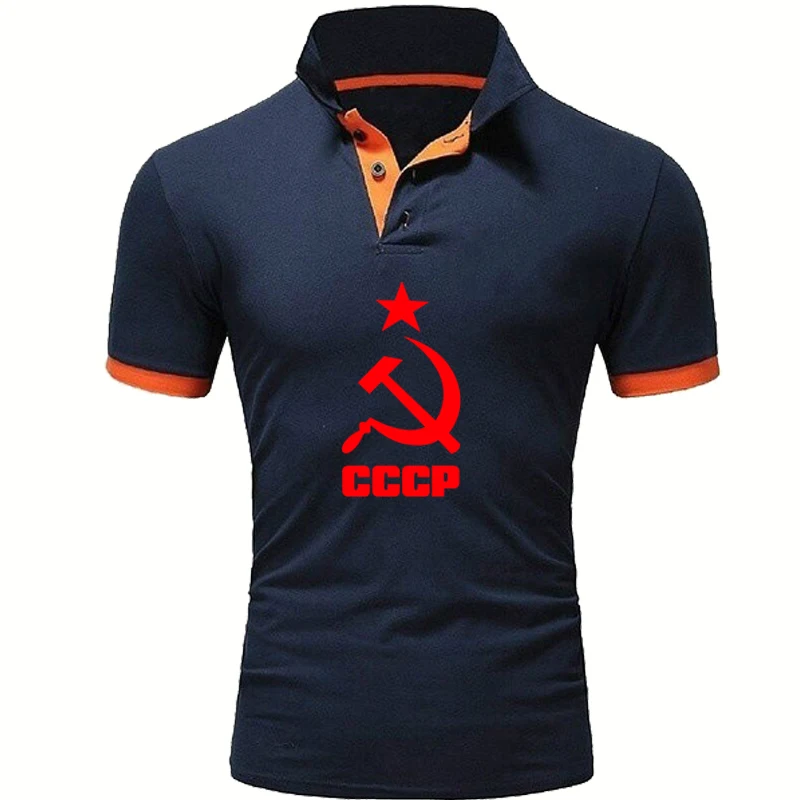 Summer Men's short sleeve CCCP Russian USSR Soviet Union Casual Solid color polo shirt Cotton High Quality Men's tops
Summer Men's short sleeve CCCP Russian USSR Soviet Union Casual Solid color polo shirt Cotton High Quality Men's tops