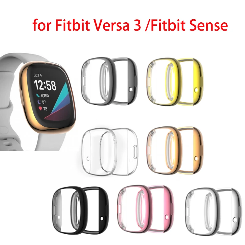 

Мягкий защитный чехол для часов Fitbit Versa 3/Fitbit Sense, легкий бампер из ТПУ, устойчивый к царапинам