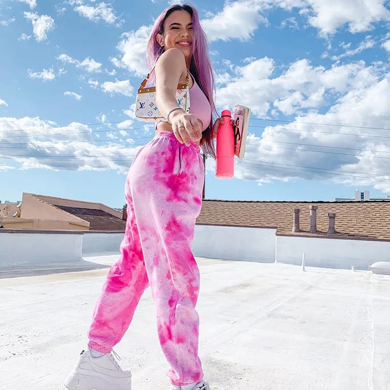 HED Pink Tie Dye Printed Sweatpants Women Casual Loose Long Trousers Elastic High Waist Pants Capris Joggers Streetwear
HED Pink Tie Dye Printed Sweatpants Women Casual Loose Long Trousers Elastic High Waist Pants Capris Joggers Streetwear
