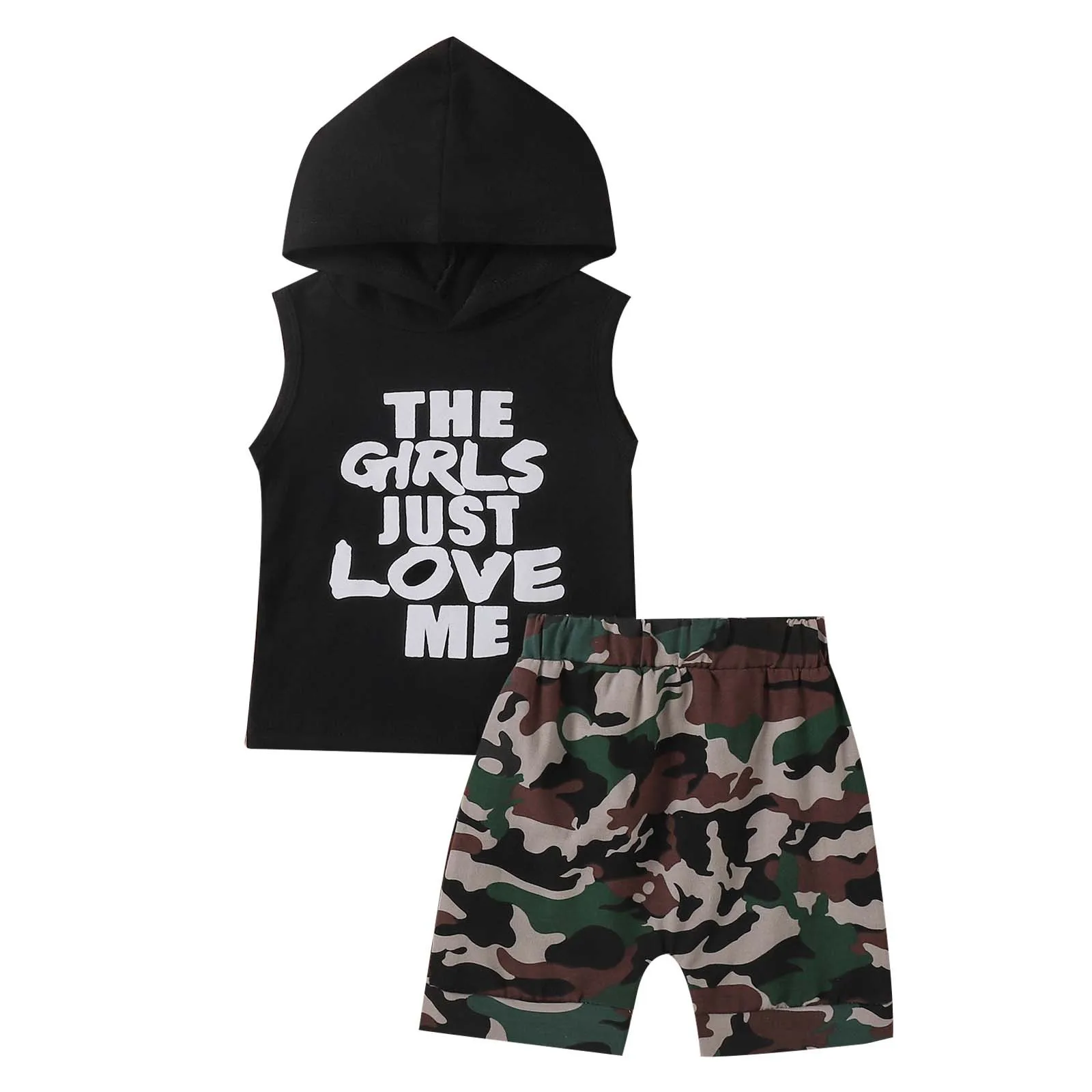 Baby Boy Clothes Sets Toddler Baby Boy Alphabet Sleeveless Hoodie Camouflage Print Shorts Suit 2pcs kids clothes Outfit set
Baby Boy Clothes Sets Toddler Baby Boy Alphabet Sleeveless Hoodie Camouflage Print Shorts Suit 2pcs kids clothes Outfit set
