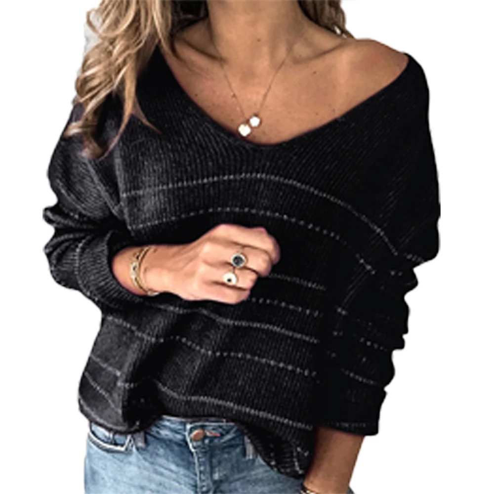 Plus Size Women Sweaters V Neck Printed Striped Long Sleeve Womens Tops Casual Ladies Pullover Sweater Womens Fashion Clothes
Plus Size Women Sweaters V Neck Printed Striped Long Sleeve Womens Tops Casual Ladies Pullover Sweater Womens Fashion Clothes