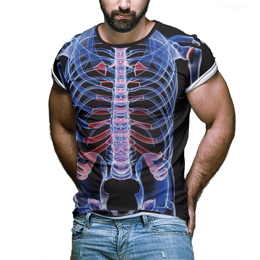 3D Print Cosplay Male Skeleton Internal Organs Tshirt Harajuku Human Body T-shirt Men Women Fashion T shirt Summer Short Sleeve
3D Print Cosplay Male Skeleton Internal Organs Tshirt Harajuku Human Body T-shirt Men Women Fashion T shirt Summer Short Sleeve