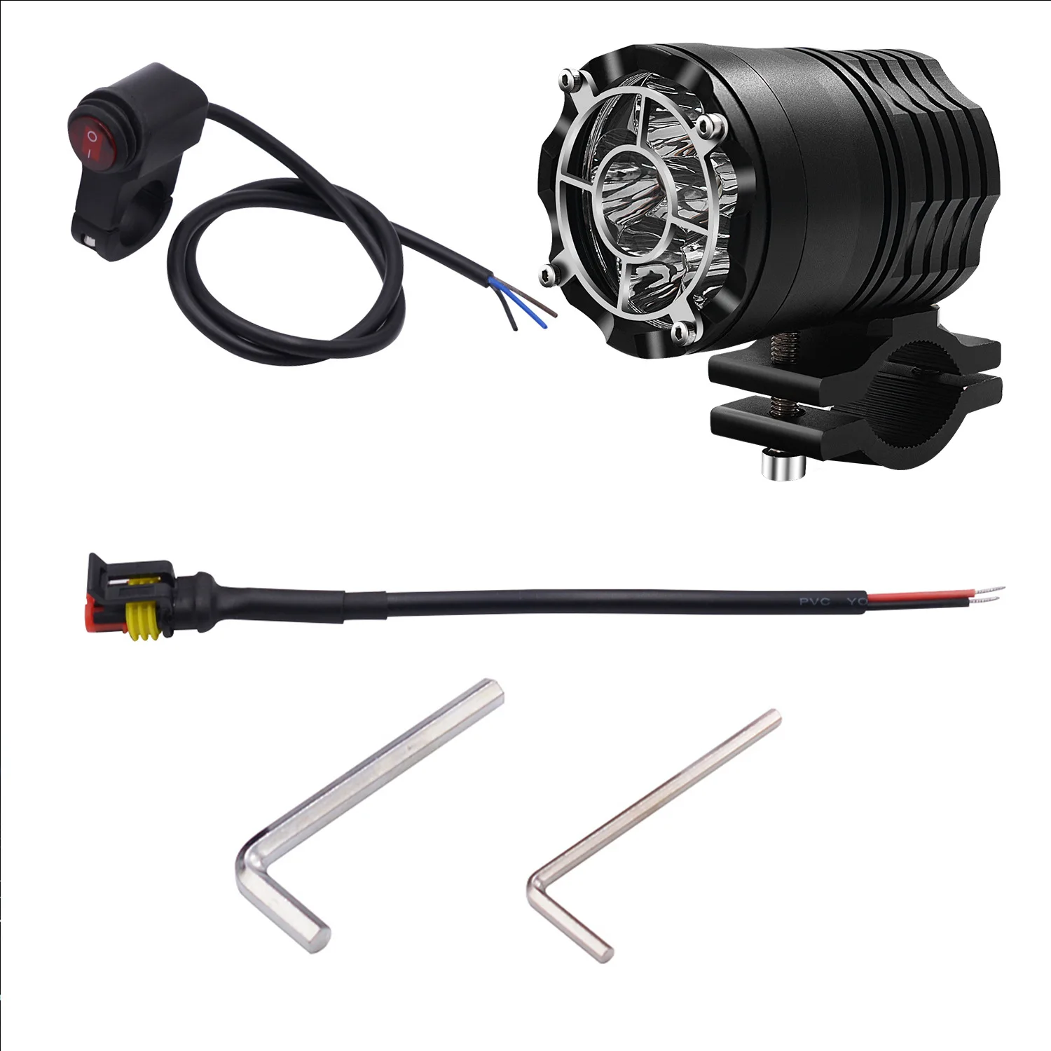 Car and motorcycle always on 6 lights with switch aluminum alloy external LED headlight with lampshade
Car and motorcycle always on 6 lights with switch aluminum alloy external LED headlight with lampshade