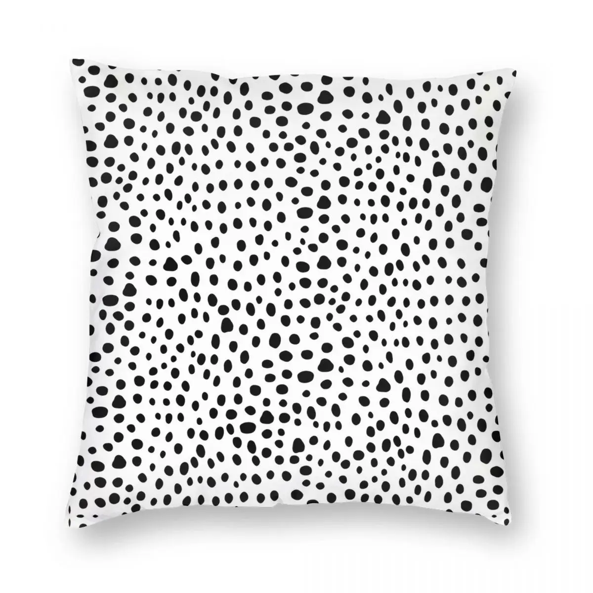 

Modern Black White Hand Drawn Polka Dots Square Pillowcase Polyester Linen Velvet Zip Decor Throw Pillow Case Bed Cushion Cover