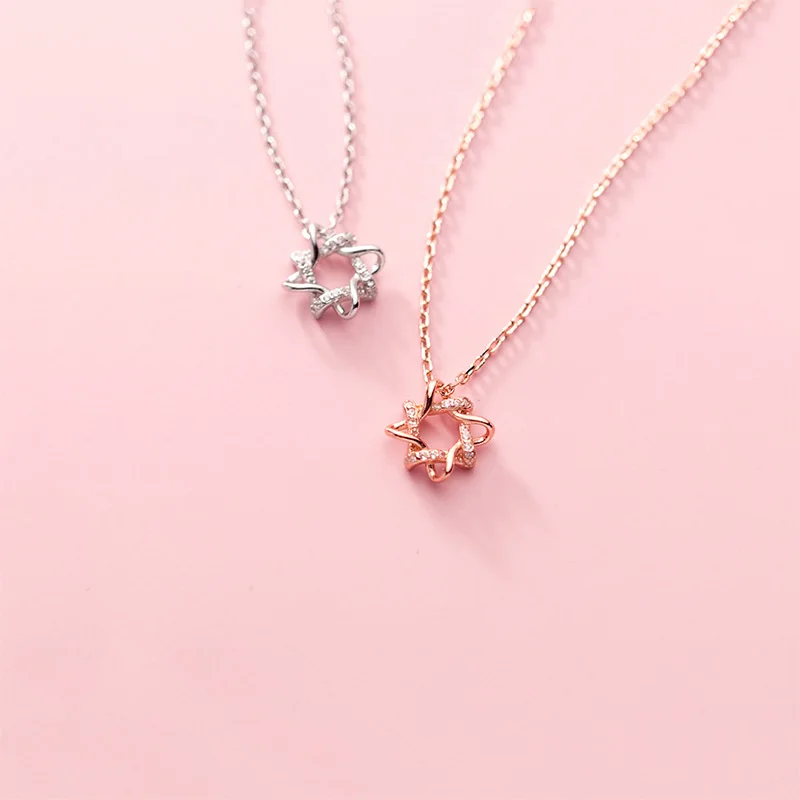 PONYKISS Romantic S925 Sterling silver Stars Hollow Zircon Pandent Necklace Chain for Women Party Fine Accessory Chic Gift 
PONYKISS Romantic S925 Sterling silver Stars Hollow Zircon Pandent Necklace Chain for Women Party Fine Accessory Chic Gift