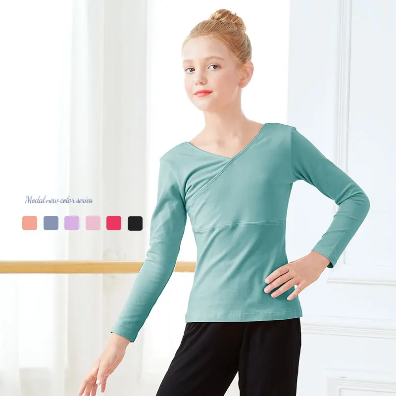 Ballet Tops Girls Dance T-shirt Long Sleeves Clothes Cross Neck Tops+Pants Sets Ballet Suits For Girls Dancewear
Ballet Tops Girls Dance T-shirt Long Sleeves Clothes Cross Neck Tops+Pants Sets Ballet Suits For Girls Dancewear