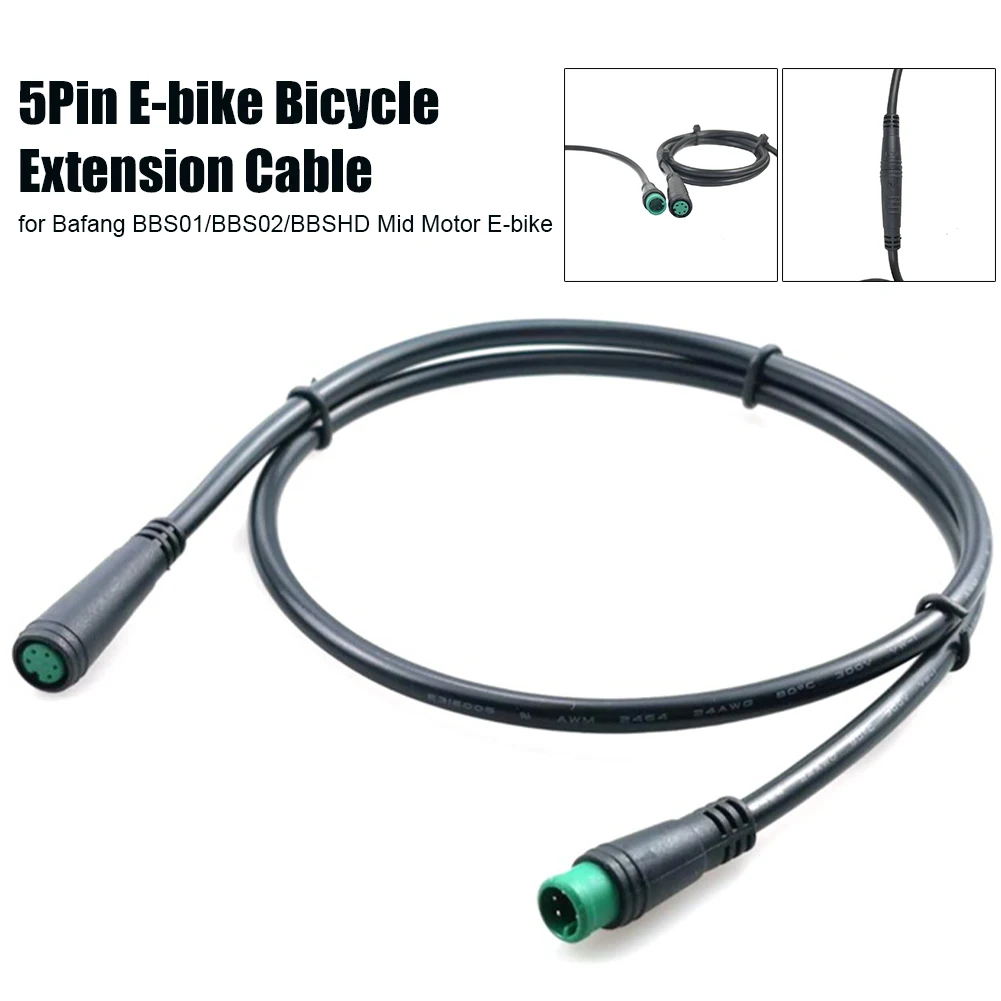 E-bike Bicycle Extension Cable KT LCD Display Extension Cord 5 Pin 82cm Cable Connector for Bafang BBS01/BBS02/BBSHD Mid Motor
E-bike Bicycle Extension Cable KT LCD Display Extension Cord 5 Pin 82cm Cable Connector for Bafang BBS01/BBS02/BBSHD Mid Motor