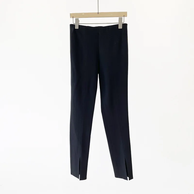 Women's Black Slit Trousers 2022 Early Spring New Bright Line Decoration Slim Thin Temperament Female Pencil Pants 
Women's Black Slit Trousers 2022 Early Spring New Bright Line Decoration Slim Thin Temperament Female Pencil Pants