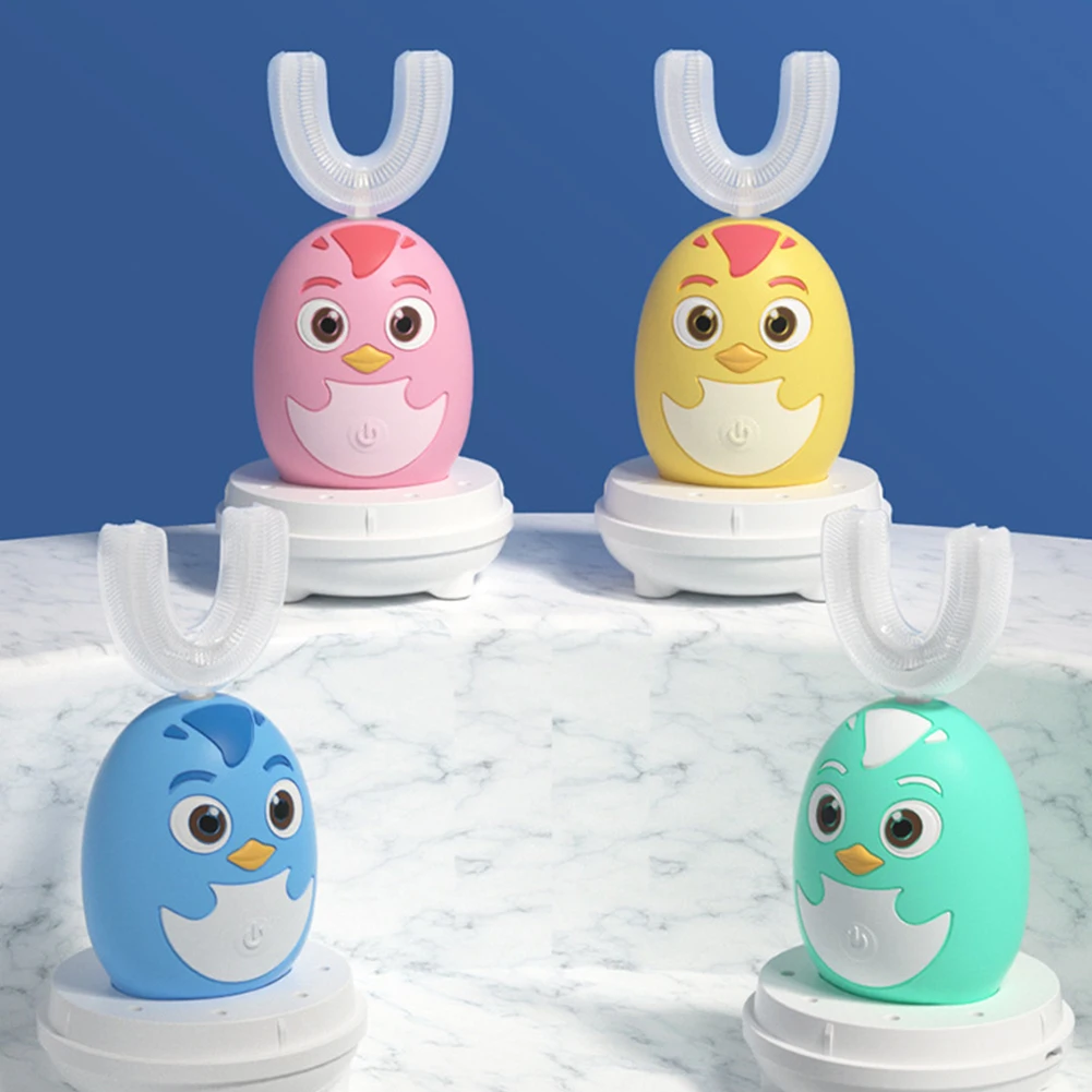 360 Degress U Sonic Electric Toothbrush Kid Silicone Automatic Electric Teeth Cleaner Children Toothbrush Oral Clean 2-12Years
360 Degress U Sonic Electric Toothbrush Kid Silicone Automatic Electric Teeth Cleaner Children Toothbrush Oral Clean 2-12Years