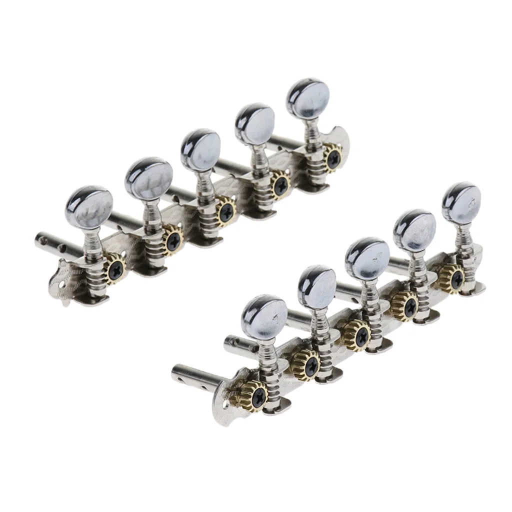 Silver 5R5L Tuning Pegs Tuners Machine Heads for 10 String Electric Guitar, 2 Pack
Silver 5R5L Tuning Pegs Tuners Machine Heads for 10 String Electric Guitar, 2 Pack