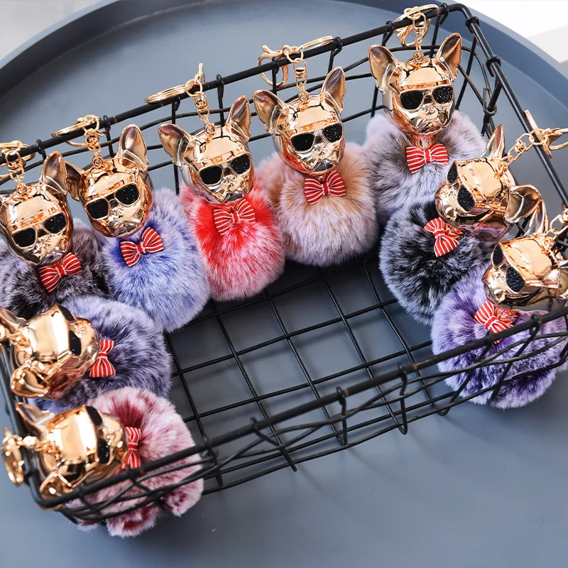 2021 New Suit Thug French Bulldog Fur Ball Keychain Dog Fuzzy Ball Pendant Imitate Rex Rabbit Fur Frost Color Fur Ball Key Chain
2021 New Suit Thug French Bulldog Fur Ball Keychain Dog Fuzzy Ball Pendant Imitate Rex Rabbit Fur Frost Color Fur Ball Key Chain