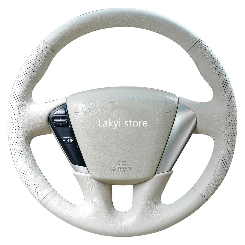 DIY Sewing By Hand Beige Black Top Layer Leather Car Steering Wheel Cover for Nissan Teana Murano Cedric
DIY Sewing By Hand Beige Black Top Layer Leather Car Steering Wheel Cover for Nissan Teana Murano Cedric