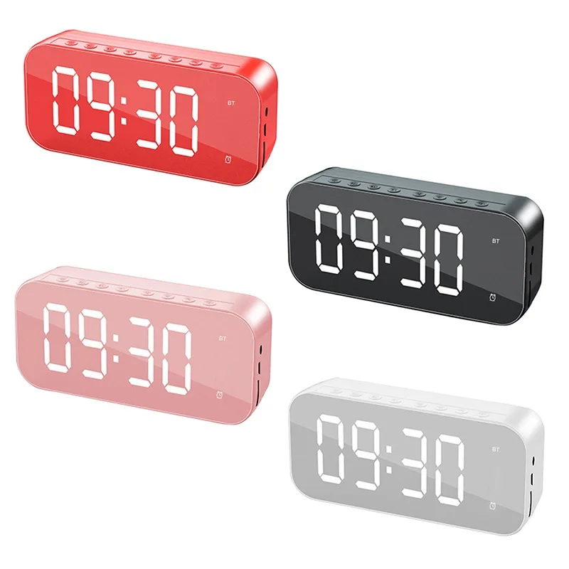 Multifunction LED Digital Dual Alarm Clock Bluetooth Speaker With FM Radio LED Mirror Wireless Music Player Snooze Temperatures
Multifunction LED Digital Dual Alarm Clock Bluetooth Speaker With FM Radio LED Mirror Wireless Music Player Snooze Temperatures