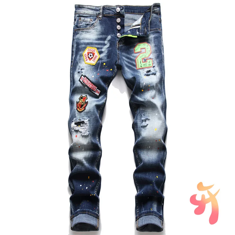DSQ2 Mens Slim Elastic Jeans Fashion Ripped DSQ Jeans Hip Hop Biker Jeans
DSQ2 Mens Slim Elastic Jeans Fashion Ripped DSQ Jeans Hip Hop Biker Jeans