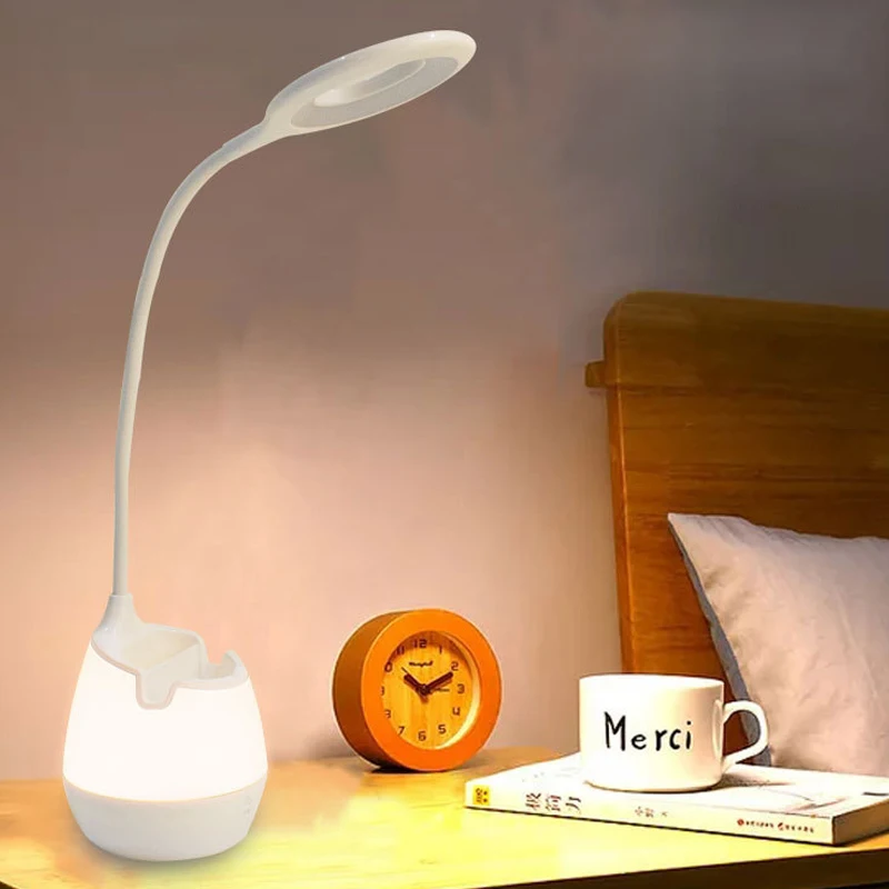 Led Eye Protection Table Lamp Rechargeable Bedside Night Light Study Bedroom Usb Creative With Pen Holder Mobile Phone Holder
Led Eye Protection Table Lamp Rechargeable Bedside Night Light Study Bedroom Usb Creative With Pen Holder Mobile Phone Holder