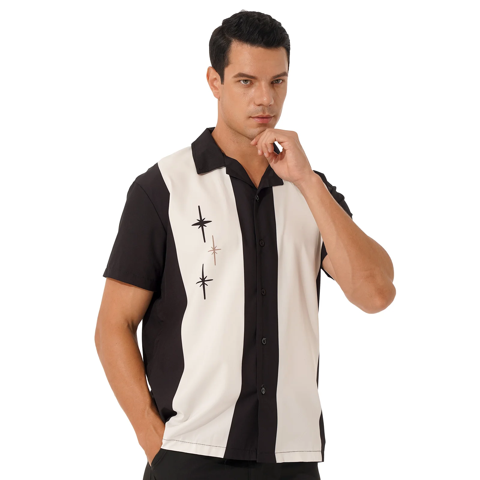 Men Leisure Loose 2021 Boy T-shirt Loose Button Down Blouse Tops Stripe Turn-Down Collar Short Sleeve Shirt Streetwear Vacation
Men Leisure Loose 2021 Boy T-shirt Loose Button Down Blouse Tops Stripe Turn-Down Collar Short Sleeve Shirt Streetwear Vacation