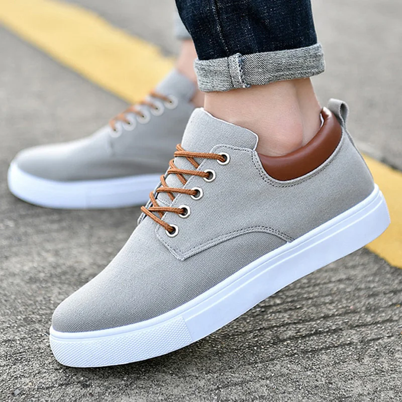 Spring men's canvas shoes fashion sports comfortable outdoor leisure lace-up brand driving Size: 39-47 | Безопасность и