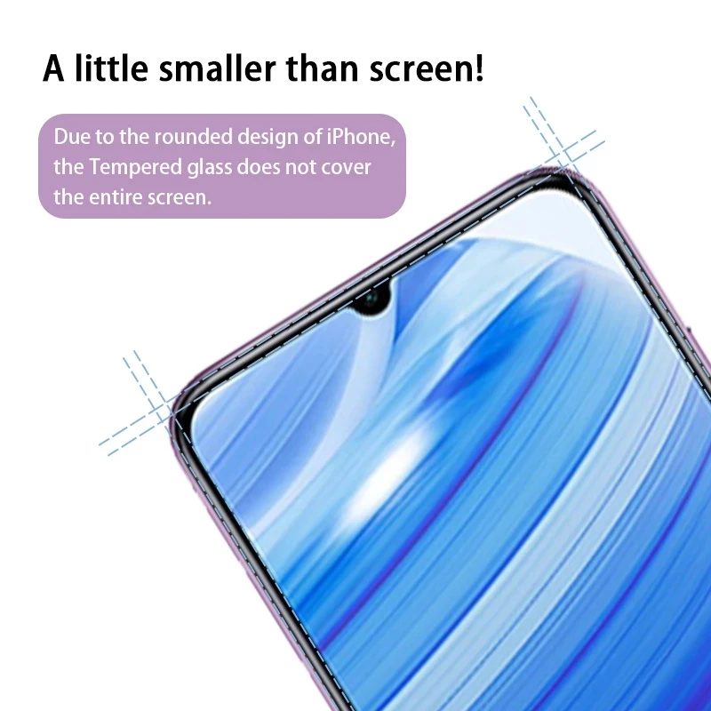 Защитное стекло 9D для Xiaomi Redmi Note 10 9 9C xiaomi 7 8 Pro защитная пленка | Мобильные телефоны