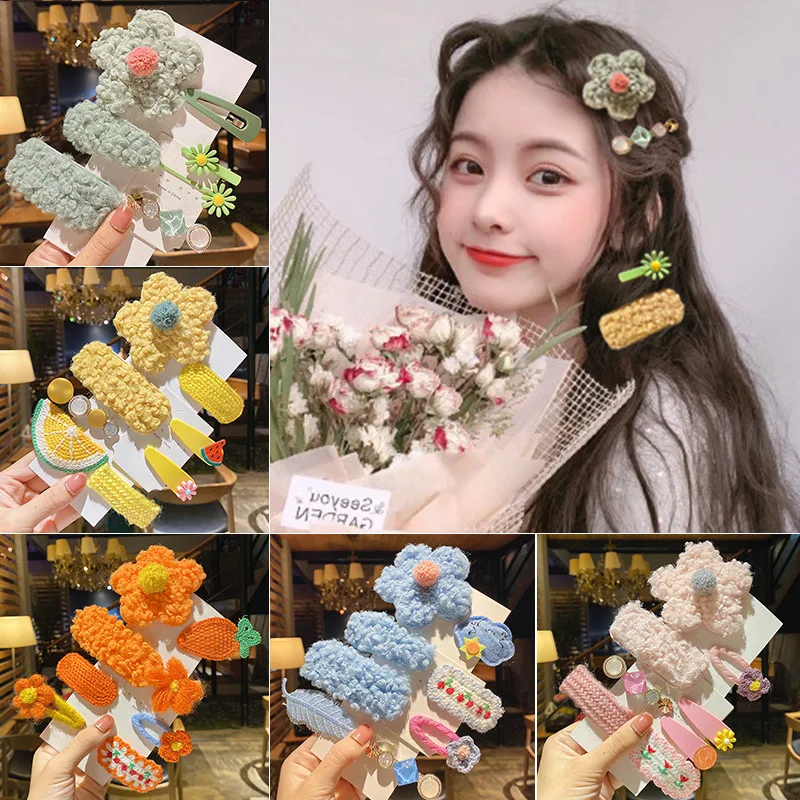 4/6/9pcs/lot Wool Children's Hairpin Plush Hairpin Female Cute Side BB Clip Headdress Lamb Hair Ornament Hair Clips for Women
4/6/9pcs/lot Wool Children's Hairpin Plush Hairpin Female Cute Side BB Clip Headdress Lamb Hair Ornament Hair Clips for Women