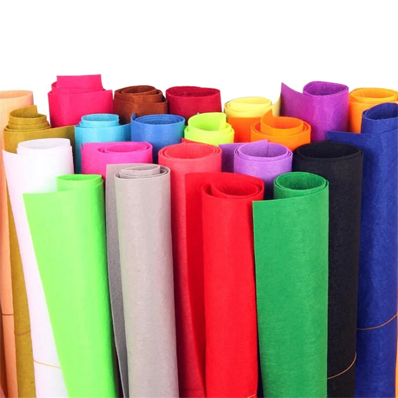 20pcs different colors 50*40CM large Non-woven Felt Fabric Polyester Cloth Felts DIY Kindergarten supplies for Dolls Crafts
20pcs different colors 50*40CM large Non-woven Felt Fabric Polyester Cloth Felts DIY Kindergarten supplies for Dolls Crafts
