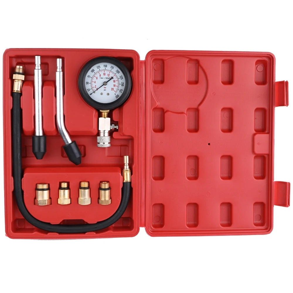 Gasoline Engine Compression Tester Auto Petrol Gas Engine Cylinder Automobile Pressure Gauge Tester Automotive Test Kit 0-300psi
Gasoline Engine Compression Tester Auto Petrol Gas Engine Cylinder Automobile Pressure Gauge Tester Automotive Test Kit 0-300psi