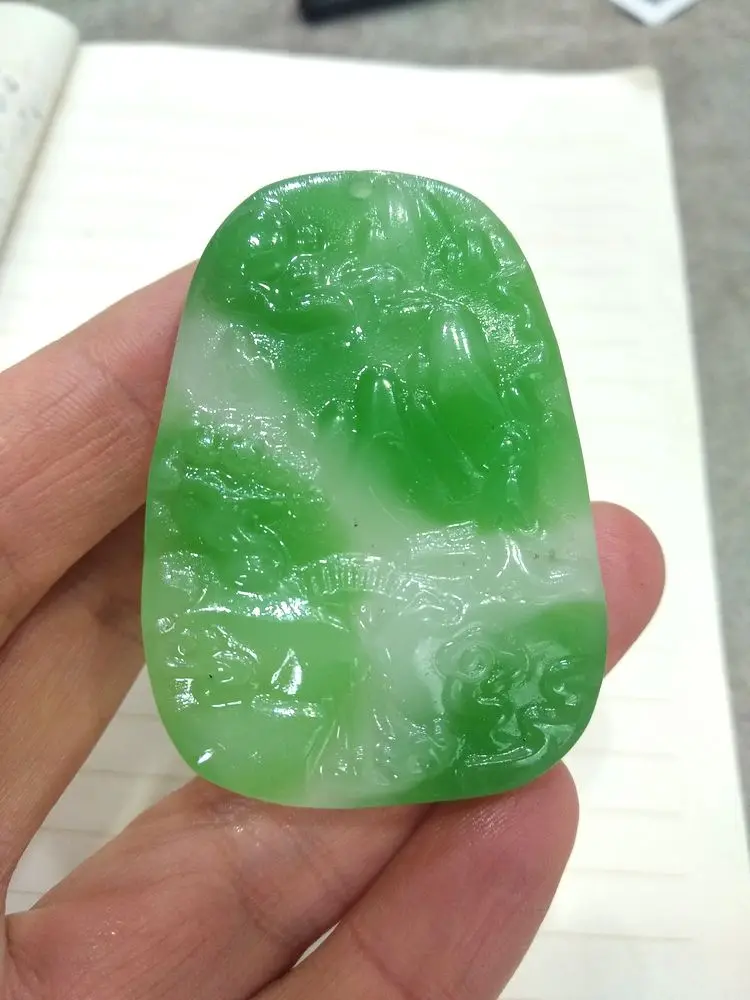 Fine Landscape Pattern Pendant Periapt Amulet Talisman Churinga By Jade With Bead Hanging Necklace
Fine Landscape Pattern Pendant Periapt Amulet Talisman Churinga By Jade With Bead Hanging Necklace