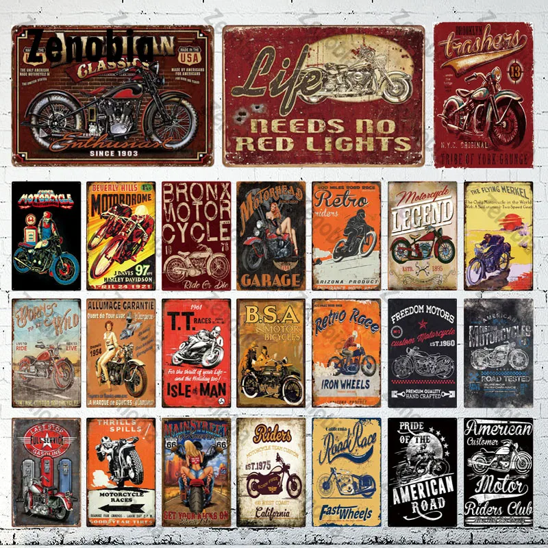 Motorcycle Metal Tin Sign Vintage Plaque Wall Art Decoration for Bar Pub Club Man Cave Retro Motor Metal Poster Vintage Decor
Motorcycle Metal Tin Sign Vintage Plaque Wall Art Decoration for Bar Pub Club Man Cave Retro Motor Metal Poster Vintage Decor