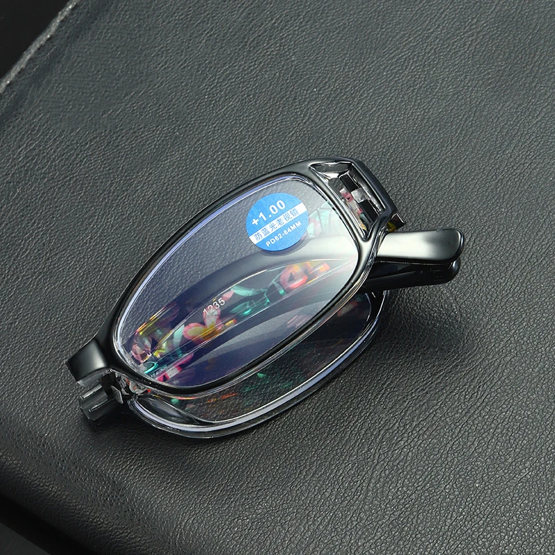 

Складные очки для чтения с принтом и чехлом, очки для дальнозоркости с защитой от сисветильник, HD модные очки с диоптриями + 1,0 + 1,5 + 2,0 до 4,0