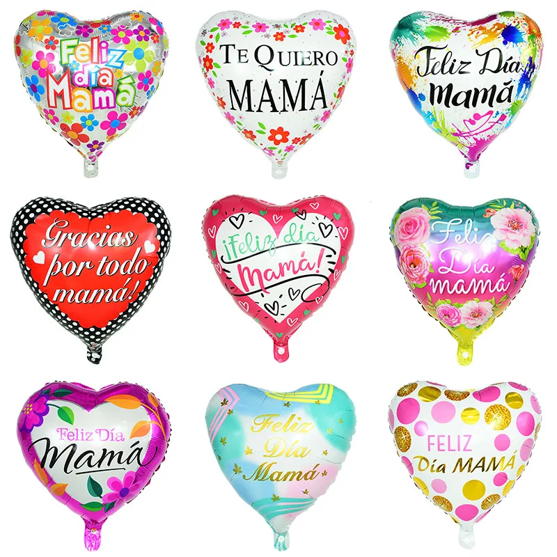5pcs 18inch Spanish Mother's Day Feliz Dia MAMA Balloons Happy Mother's Day Heart Shape Foil Balloon Birthday Party Decor Globos 
5pcs 18inch Spanish Mother's Day Feliz Dia MAMA Balloons Happy Mother's Day Heart Shape Foil Balloon Birthday Party Decor Globos