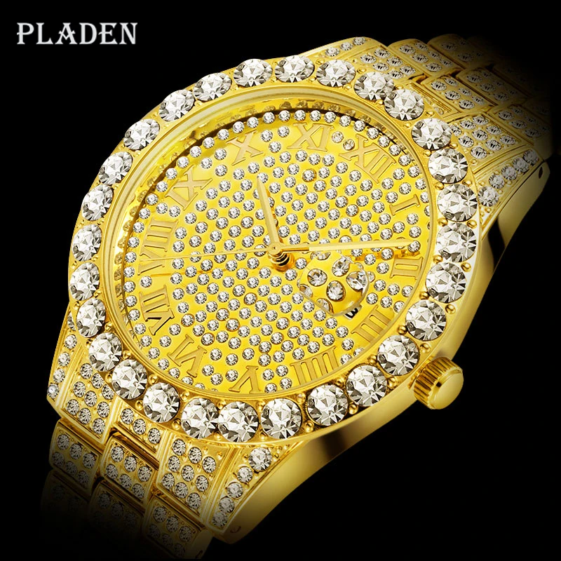 Dropshipping 2020 Hot PLADEN Watches Men Wrist Luxury Brand waterproof Watch Men 18k Gold Fake Diamond Male WristWatches For Men
Dropshipping 2020 Hot PLADEN Watches Men Wrist Luxury Brand waterproof Watch Men 18k Gold Fake Diamond Male WristWatches For Men