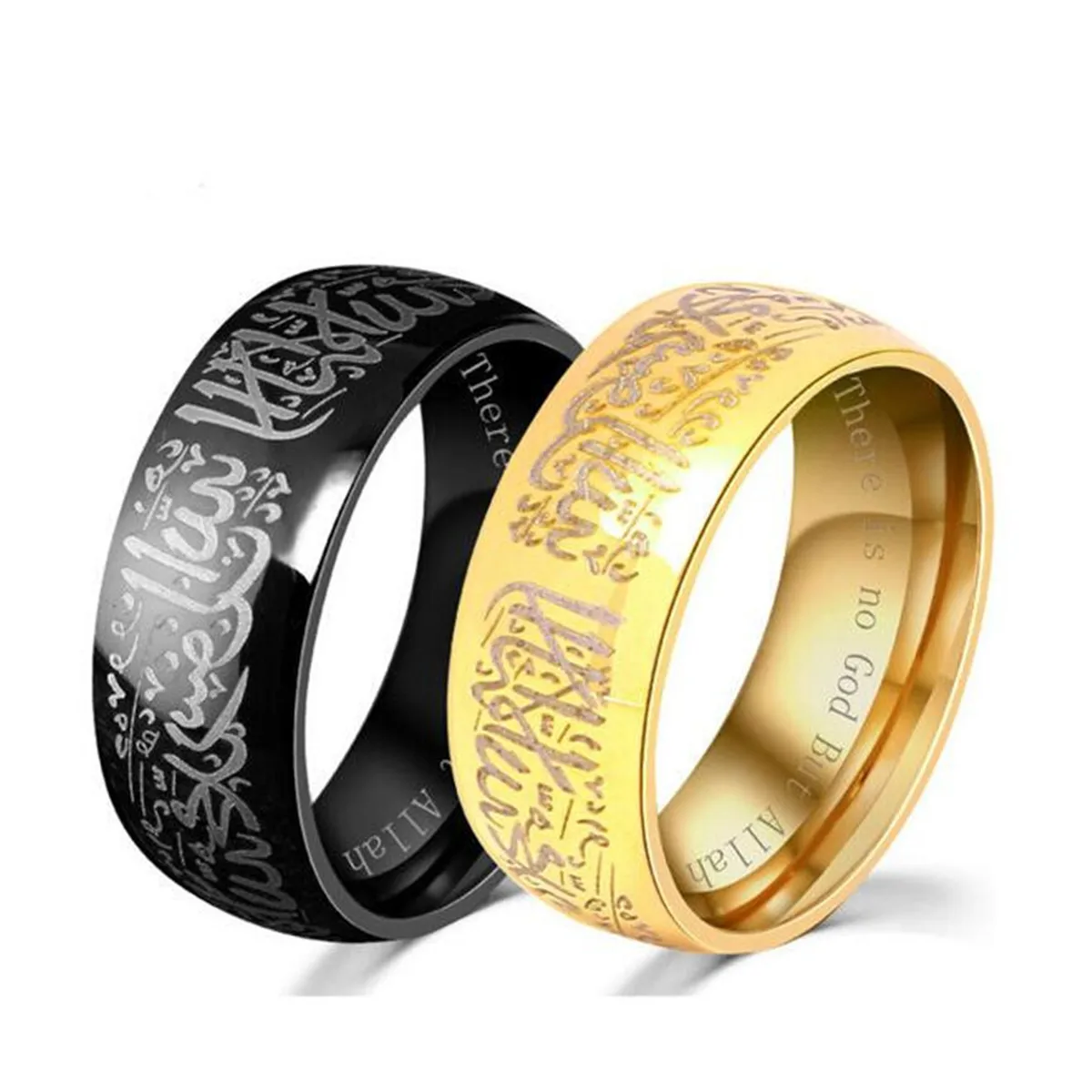 Fashion Stainless Steel Muslim Allah Shahada Men's Religion Ring Gift Gold/Black
Fashion Stainless Steel Muslim Allah Shahada Men's Religion Ring Gift Gold/Black