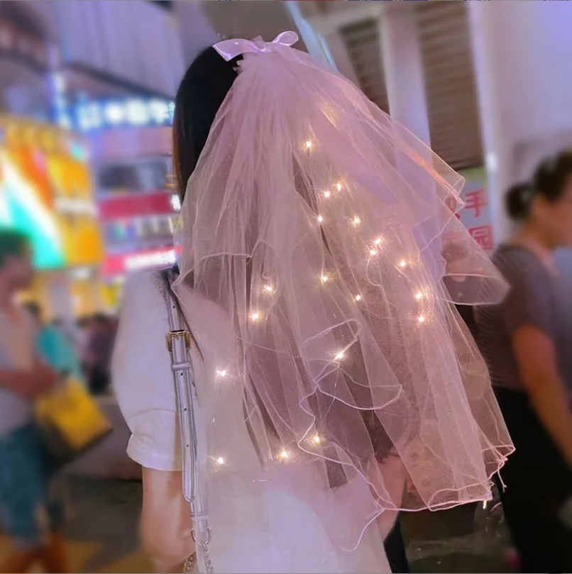 New night market net red with double bowknot color lamp net gauze photo hairpin beautiful luminous veil
New night market net red with double bowknot color lamp net gauze photo hairpin beautiful luminous veil