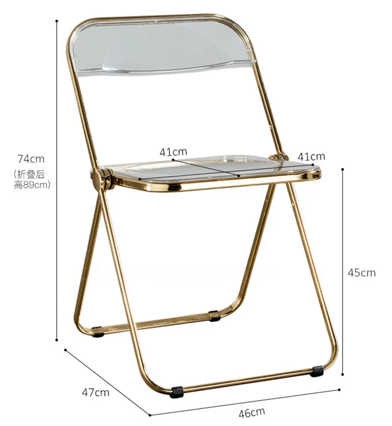 Nordic Transparent Folding Office Chair Back Light Luxury Dining Chair Ins Stainless Steel Chair Metal Acrylic Crystal Chairs
Nordic Transparent Folding Office Chair Back Light Luxury Dining Chair Ins Stainless Steel Chair Metal Acrylic Crystal Chairs