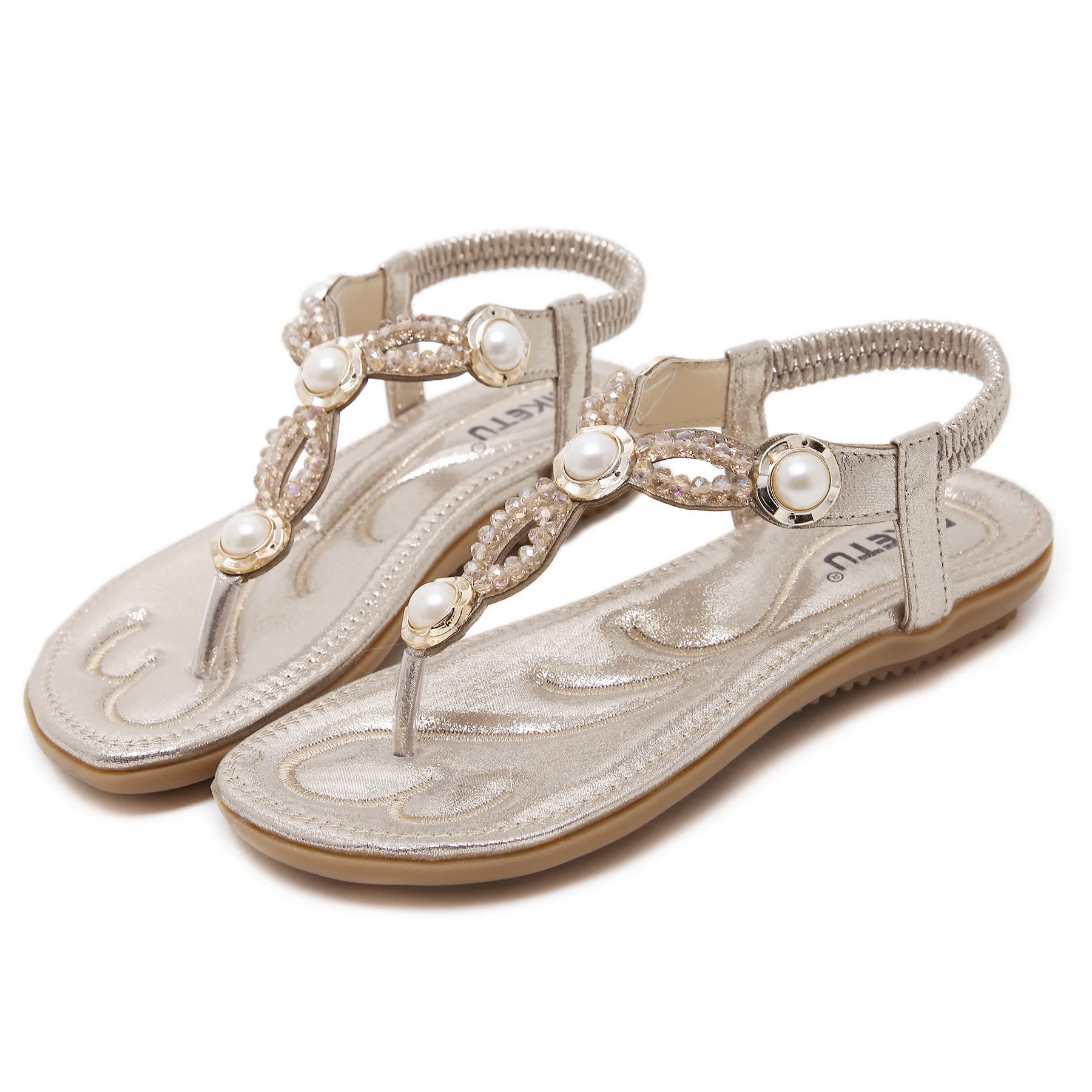 Women's Sandals Beaded Rhinestone Ladies Shoes Pearl Flat Sandals Summer Shoe T-Strap Slipper Shoes Woman Footwear Flip Flop 
Women's Sandals Beaded Rhinestone Ladies Shoes Pearl Flat Sandals Summer Shoe T-Strap Slipper Shoes Woman Footwear Flip Flop