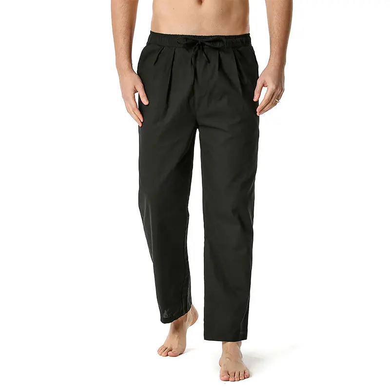 Straight trousers men Linen cotton Solid color casual pants Elastic Waist Loose Trousers cozy Home Pants men
Straight trousers men Linen cotton Solid color casual pants Elastic Waist Loose Trousers cozy Home Pants men