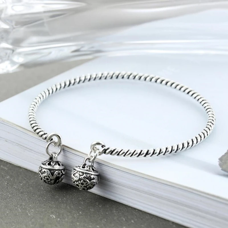Aestethic Elegant Jewellery Creativity Exquisite Ball National Style Retro 925 Silver Color Female Resizable Bangles SBR152
Aestethic Elegant Jewellery Creativity Exquisite Ball National Style Retro 925 Silver Color Female Resizable Bangles SBR152