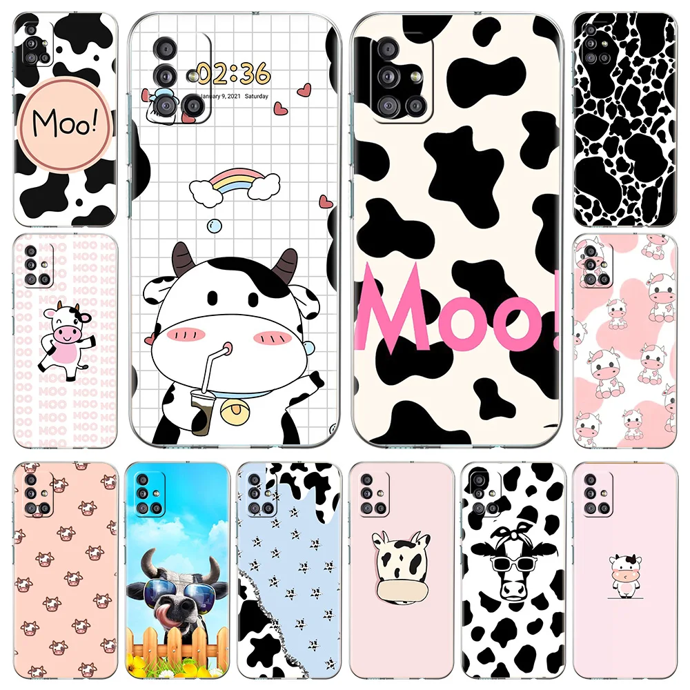 Cow Print Fundas Cover for Samsung Galaxy A51 A71 A41 A31 A21 A11 A01 M31 Shell Transparent Soft TPU Phone Case Silicone TPU Bag
Cow Print Fundas Cover for Samsung Galaxy A51 A71 A41 A31 A21 A11 A01 M31 Shell Transparent Soft TPU Phone Case Silicone TPU Bag