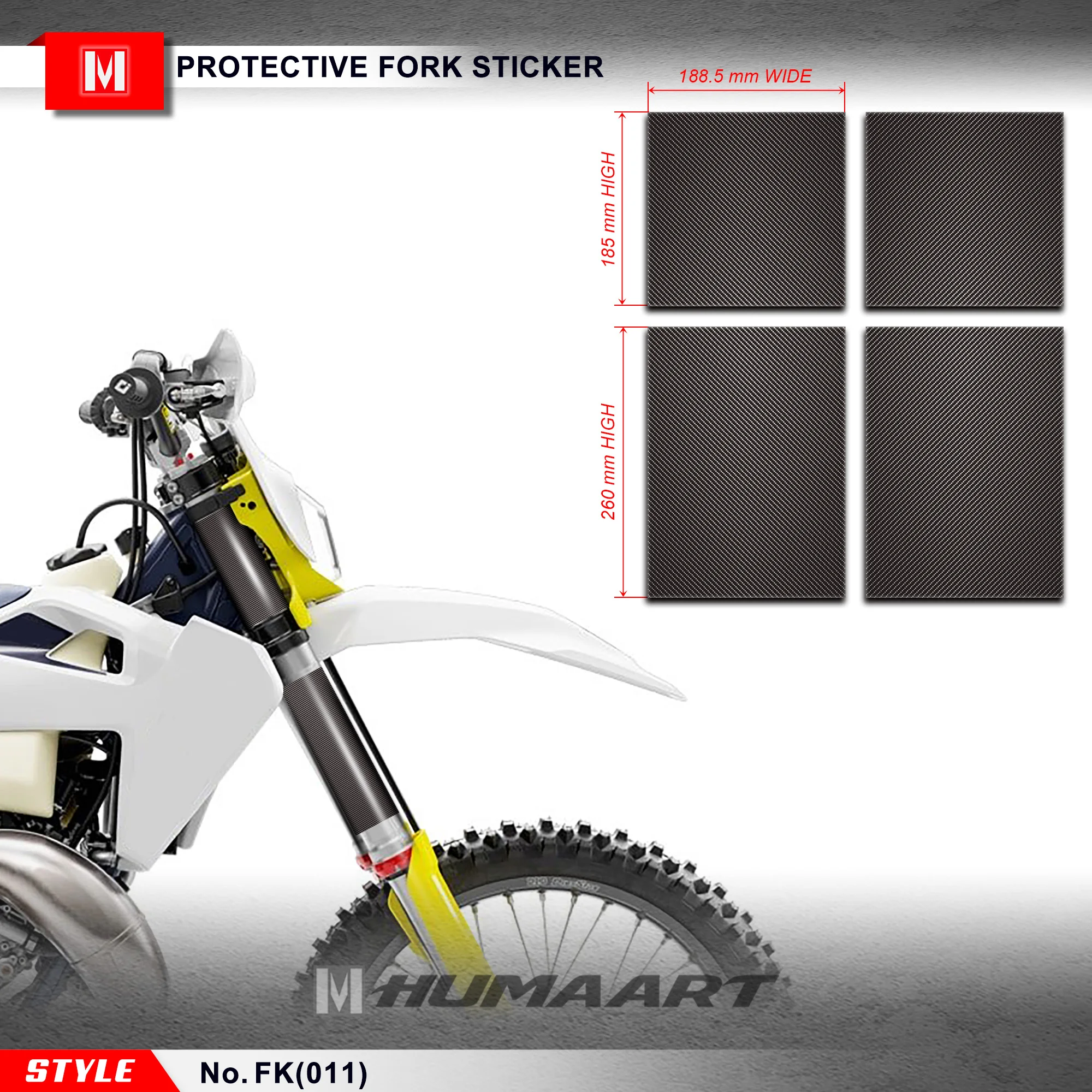 HUMAART Dirt Bike Front Fork Tube Sticker Enduro Graphics Supercross Decal for MX Dirt Bike Off Road Motorcycle Motocross
HUMAART Dirt Bike Front Fork Tube Sticker Enduro Graphics Supercross Decal for MX Dirt Bike Off Road Motorcycle Motocross