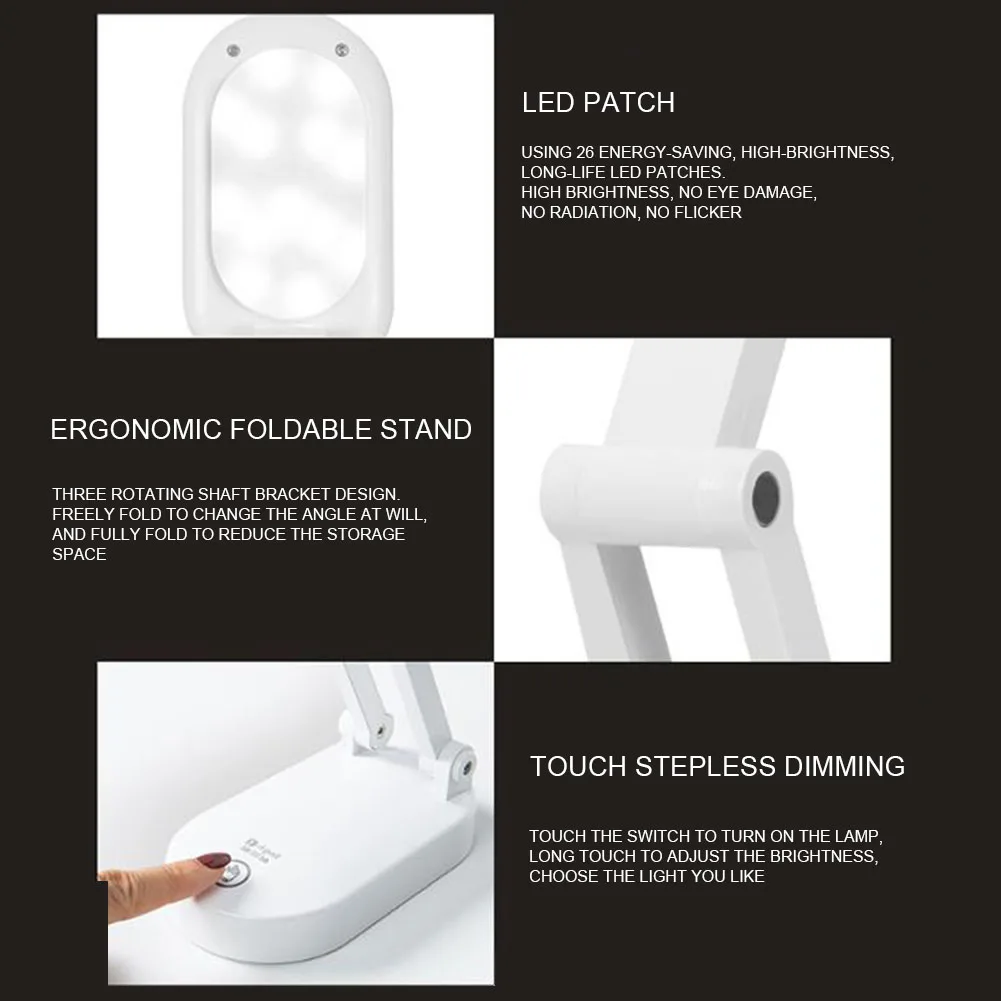 Sleeping Foldable Portable USB Rechargeable Home Office Gift Led Table Light Stepless Dimming Dormitory Reading Color Change
Sleeping Foldable Portable USB Rechargeable Home Office Gift Led Table Light Stepless Dimming Dormitory Reading Color Change