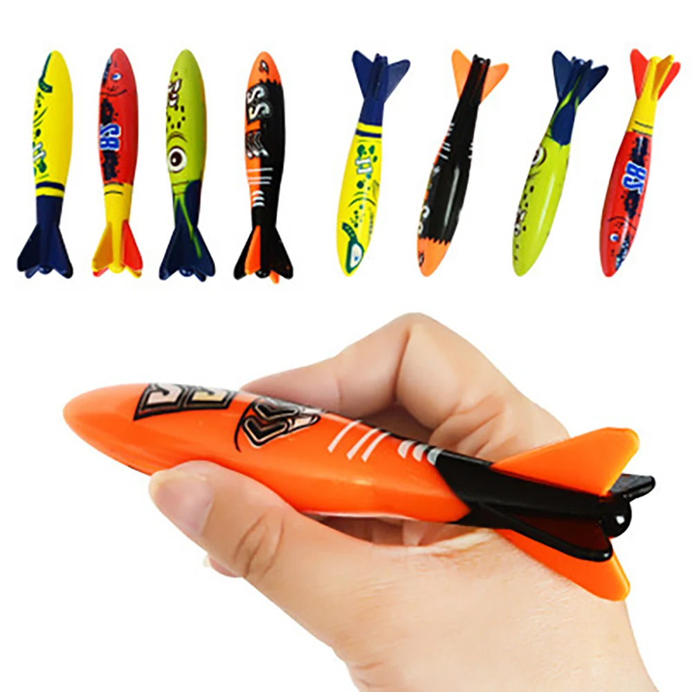 4Pcs Torpedo Rocket Throwing Toy Diving Game Summer Torpedoes Bandits Robber Children Underwater Sticks Swimming Pool Toy Gifts
4Pcs Torpedo Rocket Throwing Toy Diving Game Summer Torpedoes Bandits Robber Children Underwater Sticks Swimming Pool Toy Gifts