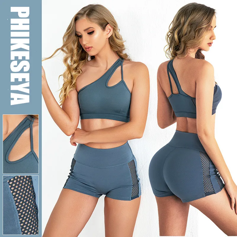 PHIKESEYA Fitness Yoga Sport Sets Sexy Single Shoulder Strap Tops Mesh Shorts Running Sportswear Workout Clothes Sports Suits
PHIKESEYA Fitness Yoga Sport Sets Sexy Single Shoulder Strap Tops Mesh Shorts Running Sportswear Workout Clothes Sports Suits