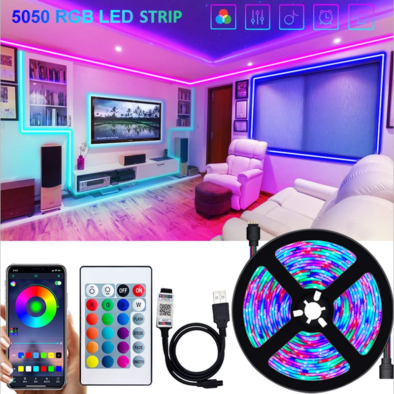 Led Light Belt Set 5V5050 Bluetooth 24 Key Controller Light Belt Rgb Non-waterproof TV Background Light Belt
Led Light Belt Set 5V5050 Bluetooth 24 Key Controller Light Belt Rgb Non-waterproof TV Background Light Belt