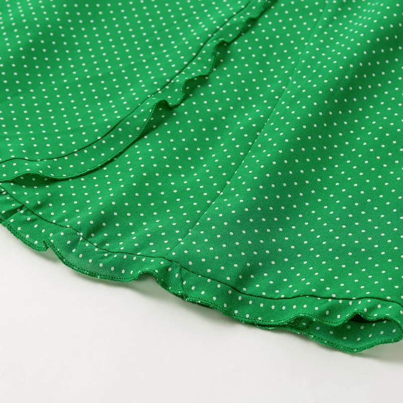 Zoulv2021 Spring Summer V-neck Slim Dress Vestidos Women Dress Casual Dot Printing Lotus Leaf Decoration Short-sleeved Dress
Zoulv2021 Spring Summer V-neck Slim Dress Vestidos Women Dress Casual Dot Printing Lotus Leaf Decoration Short-sleeved Dress